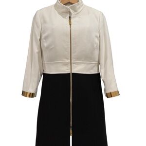 Elegant White and Black Women's Jacket